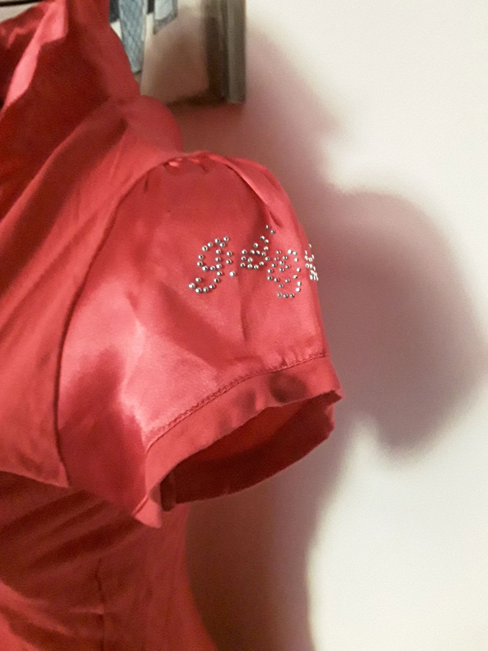Camisa vintage de mangas curtas com colarinho acetinado – photo 2